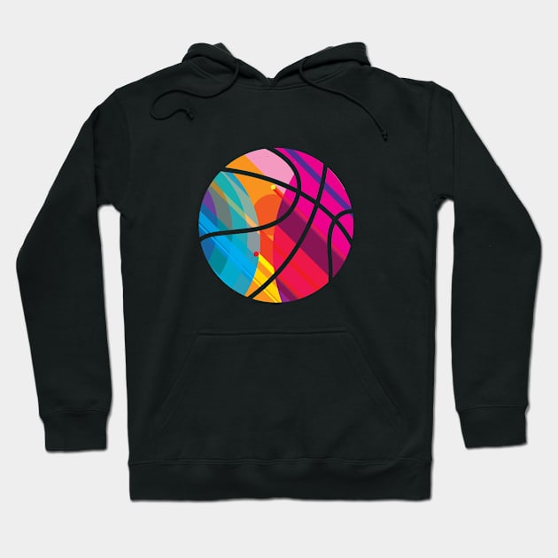 Basketball in living color Hoodie by DavidLoblaw